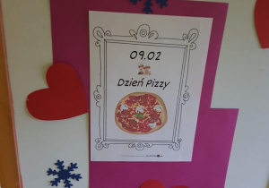 Plakat z obrazkiem pizzy